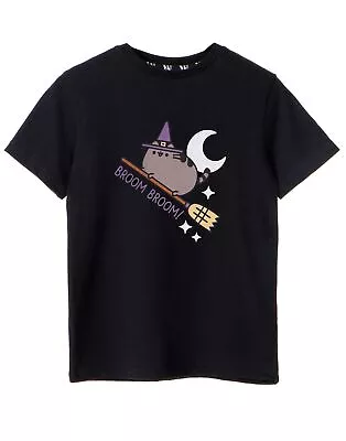 Buy Pusheen Black Short Sleeved T-Shirt (Girls) • 10.99£