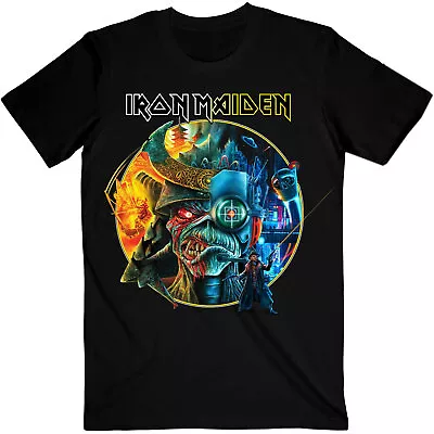 Buy Iron Maiden The Future Past Tour 23 Circle Art Black T-Shirt NEW OFFICIAL • 16.59£