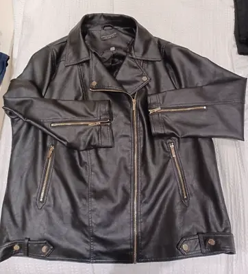 Buy Dorothy Perkins Womens/Ladies Soft Feel Faux Leather Biker Jacket Size 24 • 10.99£