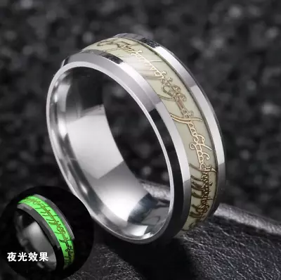 Buy NEW Noctilucent Lord Of The Rings The One Ring Tungsten Jewelry Collection Gift • 8.39£