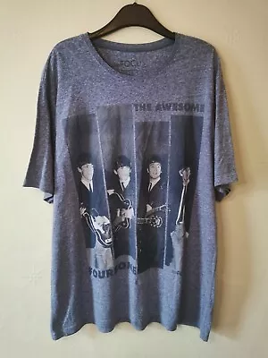 Buy  The Beatles Awesome Foursome T Shirt Graphic Tee 2xl XXL Blue Short Sleeved  • 10£