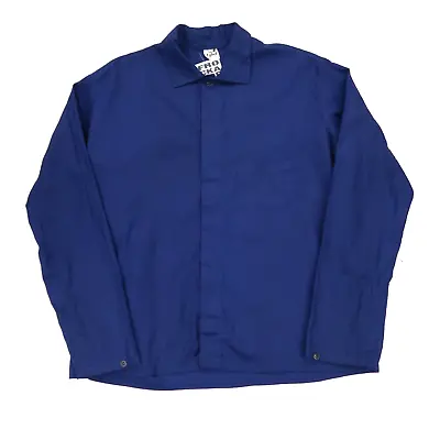 Buy VINTAGE French EU Worker CHORE Work Shirt Jacket Navy Blue SZ XL / 2XL (M9070) • 23.95£