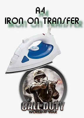 Buy Call Of Duty World At War Iron On Transfer Heat Press Decal Merch Daughter Son • 2.79£