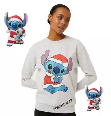 Buy Bnwt Ladies Disney Lilo & Stitch Santa Christmas Sweatshirt Jumper Size 20-22  • 21.99£