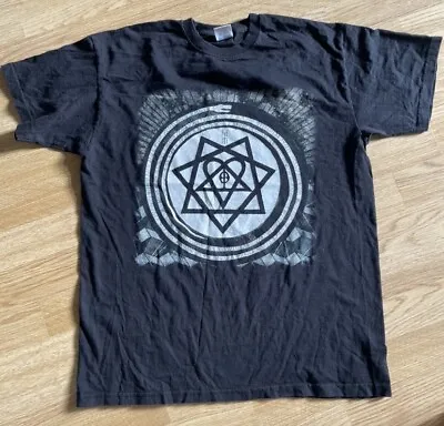 Buy HIM T Shirt Finnish Gothic Rock Metal Band Goth Merch Tee Size Medium Black • 16.50£