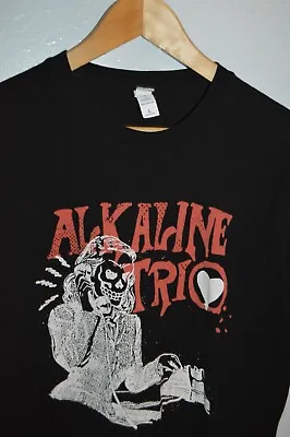 Buy Alkaline Trio 2022 Tour Dates Shirt Black Tee Size Large L Punk Band ALK3 Skiba • 28.82£