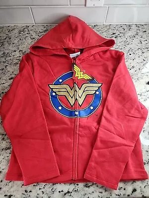 Buy Bioworld DC Comics Wonder Woman Full Zip Hoodie With Cape Child Size Med • 15.74£