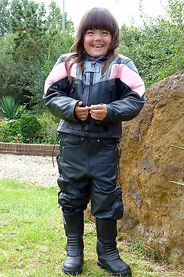 Buy Baby Biker Champ Kids Toddler Childs Soft Leather Biker Style Jacket Pink - T • 38.25£