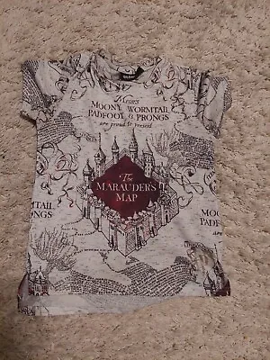Buy Harry Potter Marauders Map T-Shirt 10-11 Years 146cm • 6.99£