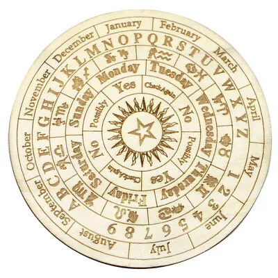 Buy Wood Carved Astrology Board Ouija Home Divination Prop Pendulum Wooden • 5.35£