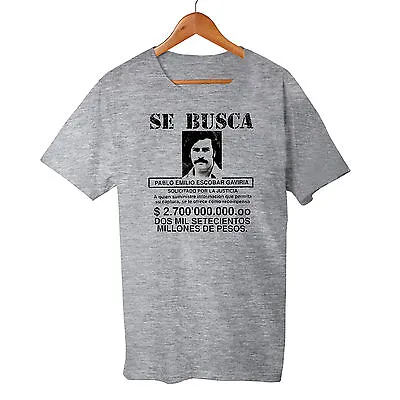 Buy Pablo Escobar Wanted Poster Narco Columbia Medellín DTG T-Shirt  • 13.95£