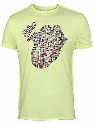 Buy Amplified Rolling Stones Rhinestone Tongue Rock Star Vintage T-SHIRT G.S • 32£