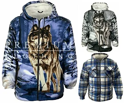 Buy Mens Womens PREMIUM Extra Thick Thermal Jacket Hooded Fur Sherpa LumberJacket 11 • 21.99£