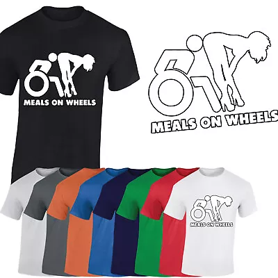 Buy Meals On Wheels Mens T-Shirt Funny Joke Meme Humor Offensive Rude Gift Tshirt • 8.99£