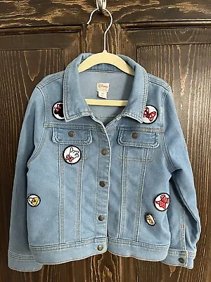 Buy Disney Minnie Mouse Denim Jean Jacket Collection By Tutu Couture Girls Size 5/6 • 10.45£