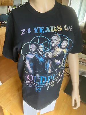 Buy COLDPLAY 2020 (24 Years Of) Tour Live Concert Promo T Shirt.  XL • 18.90£