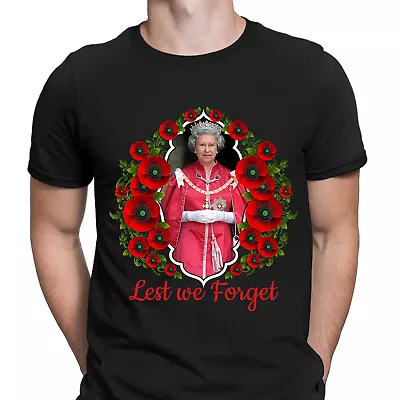 Buy Lest We Forget Queen Elizabeth II Anniversary Remembrance Day Mens T-Shirts#UJG3 • 11.99£