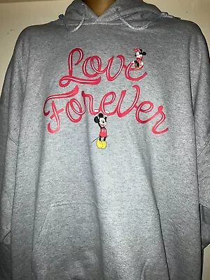 Buy MICKEY And MINNIE   Love Forever   Hooded Sweatshirt • 5£