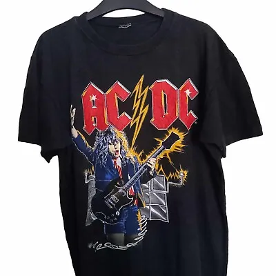 Buy Vintage ACDC Music Band Graphic T-Shirt Size Small • 25£