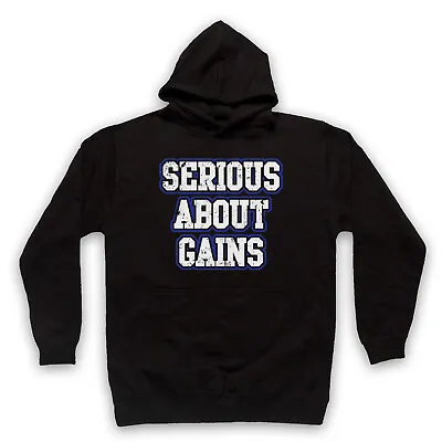 Buy Serious About Gains Bodybuilding Workout Gym Slogan Unisex Adults Hoodie • 27.99£