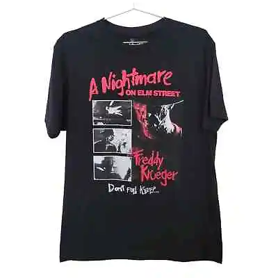 Buy A Nightmare On Elm Street Oversized Graphic Black Tee Sz Large L Freddy • 29.23£