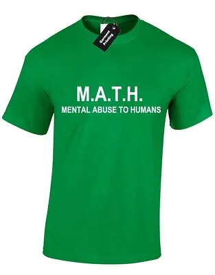 Buy Math Mental Abuse Mens T Shirt Funny New Quality Design Joke Premium Geek Nerd • 7.99£