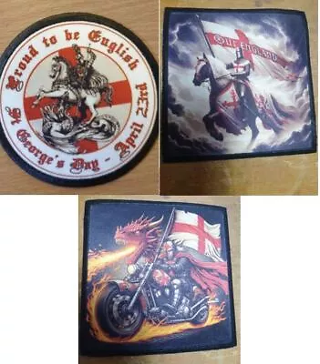 Buy PROUD TO BE ENGLISH ST GEORGES DAY APRIL 23RD Biker Knight SEW IRON ON PATCH • 5.99£