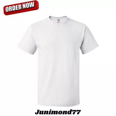 Buy FRUIT Of The LOOM Men's Value Weight Crew Neck, Short Sleeve T-Shirt, Not V Neck • 8.89£