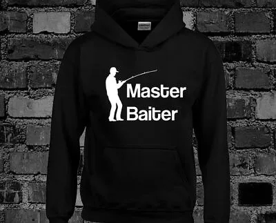 Buy Master Baiter Hoody Hoodie Funny Rude Joke Fishing Angling Gift Present • 16.99£