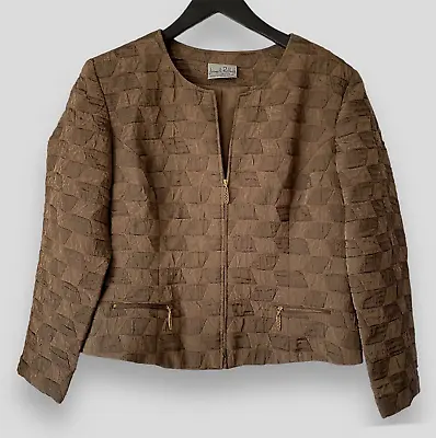 Buy Joseph Ribkoff Women's Jacket UK 14 Khaki Green Zip-Up Quilted Bomber Pockets • 17.99£