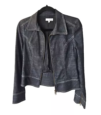 Buy H&M Dark Indigo Denim Jacket Size XS-Small - UK6-8 EU34-36 • 24.50£