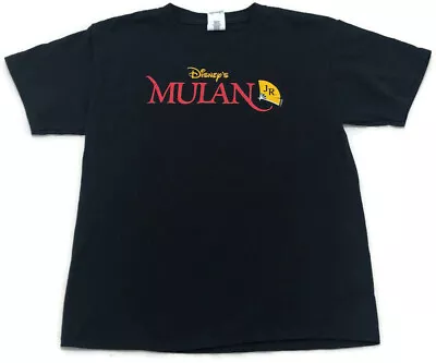 Buy Disney Mulan Jr Play Black Graphic Print T Shirt Girl's Size Medium • 10.14£