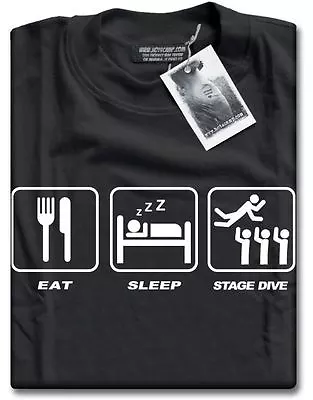 Buy NEW Eat Sleep Stage Diving Crowd Surf Rock Gig Band Mens T-Shirt • 13.99£