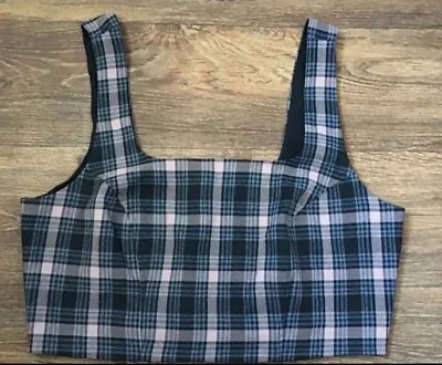 Buy Ladies Checkered Sleeveless Crop Top Size 14 Summer Casual  • 4.99£