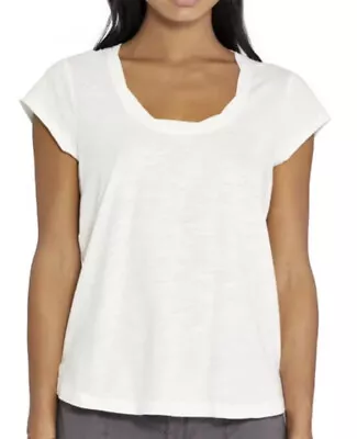 Buy Social Standard By Sanctuary Ladies Short Sleeve Amber Scoop Neck Tee XL White • 8.48£