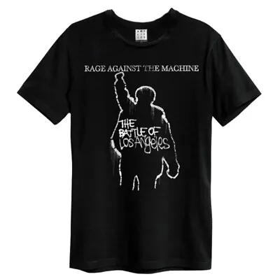 Buy Rage Against The Machine - Battle Of La Amplified Vintage Charcoal T Shirt • 20.99£