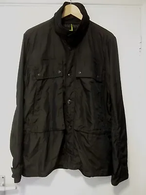 Buy Pretty Green Jacket Size M Thin And Light Dark Brown Mod Chore Concealed Hood • 26£