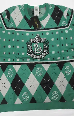 Buy Harry Potter - Slytherin Argyle Winter Christmas Sweater (Green ) Size: XXL • 33.78£