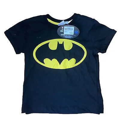 Buy Kids Children Black Dc Comics Batman Character T Shirt Detachable Cape 7-8 Yrs • 2.95£