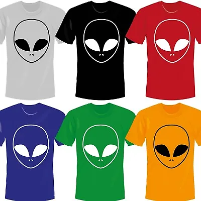 Buy Alien Head T-Shirt UFO Face Tee - Funny Fancy Dress Costume TSHIRT TOP HIPSTER • 9.99£