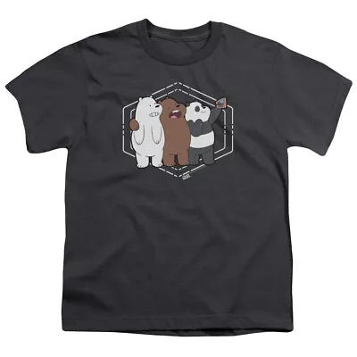 Buy We Bare Bears Selfie Kids Youth T Shirt Licensed Cartoons Tee Charcoal • 13.81£