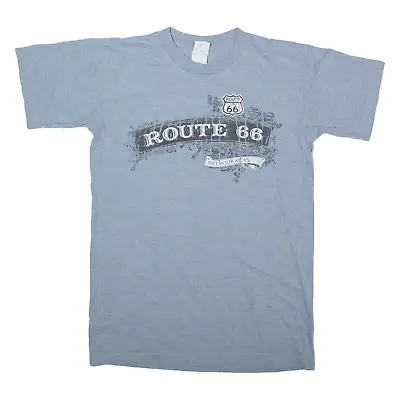 Buy TEEMAX Route 66 Mens T-Shirt Blue USA M • 7.99£