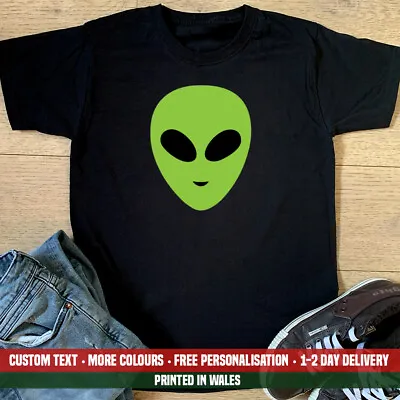 Buy Alien Face T Shirt Funny Halloween Costume Spooky UFO X Files Fancy Dress Gift • 13.99£