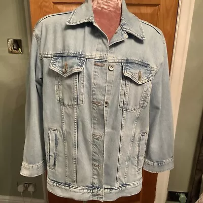 Buy M&s Ladies Oversized Denim Jacket Size 14.  Only Worn A Couple Of Times. • 16.99£