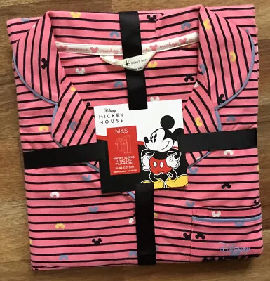 Buy Marks & Spencer Ladies Pyjamas Mickey Mouse Cotton Long Pants Size Extra Large • 14.99£