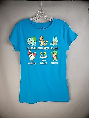 Buy New Pokemon Juniors Womens XL Extra Large 15/17 Shirt Top Teal Characters TV • 18.27£