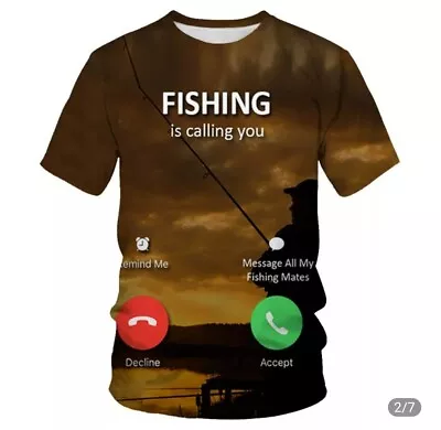 Buy Fishing T Shirt Clothing Gift Novelty Funny • 12.99£