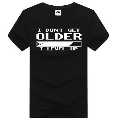 Buy Boys I Don't Get Older I Level Up Printed Funny T-Shirts Short Sleeves Crew Neck • 9.99£