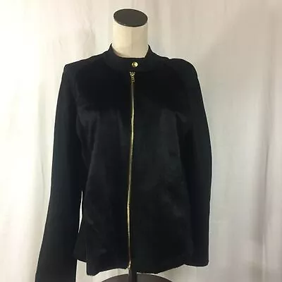 Buy Chicos Black Jacket City Streetwear Lux Zip Up Top • 19.28£