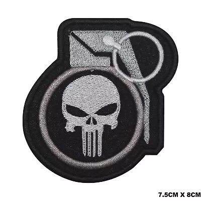 Buy Punisher Grenade Movie Logo Embroidered Sew/Iron On Patch Patches • 2.49£